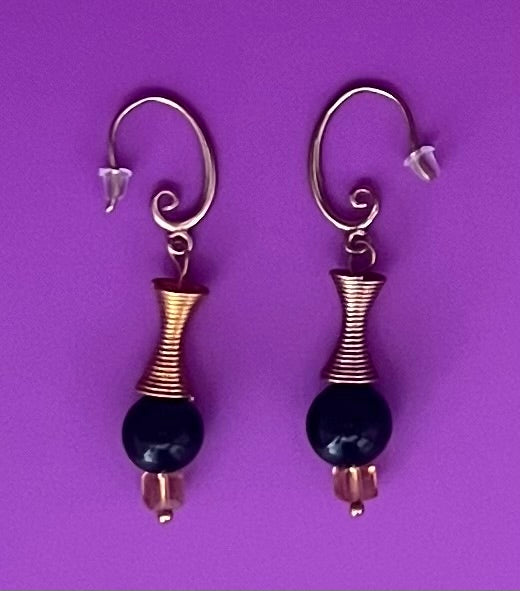 Onyx / Black Obsidian Earrings