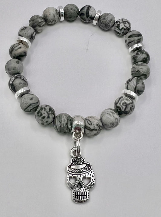 Catrin (Skull) Bracelet / Semi-Precious Stone